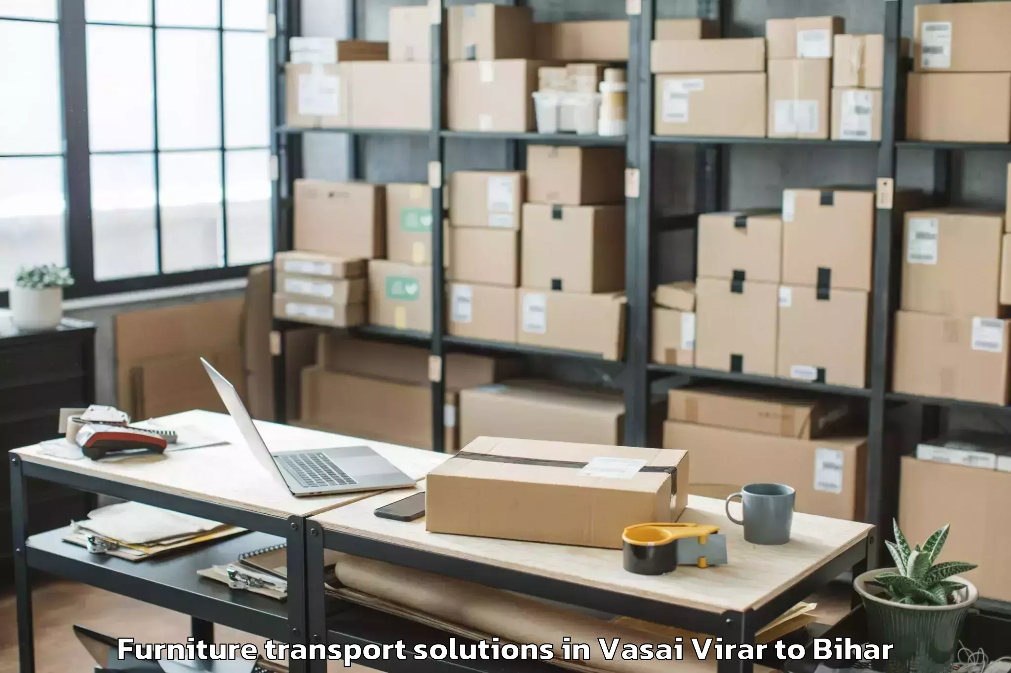 Top Vasai Virar to Bhabhua Furniture Transport Solutions Available